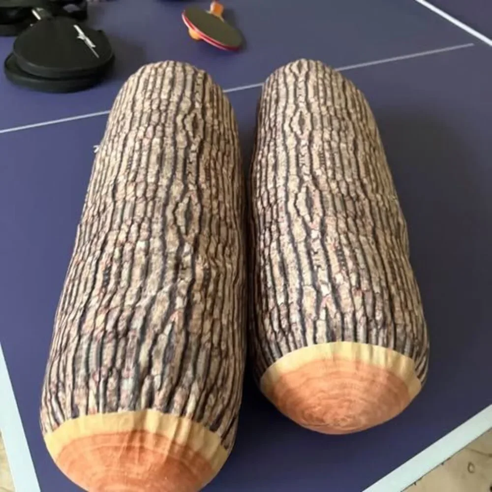 Log Shaped Novelty Pillows - Set of 2
